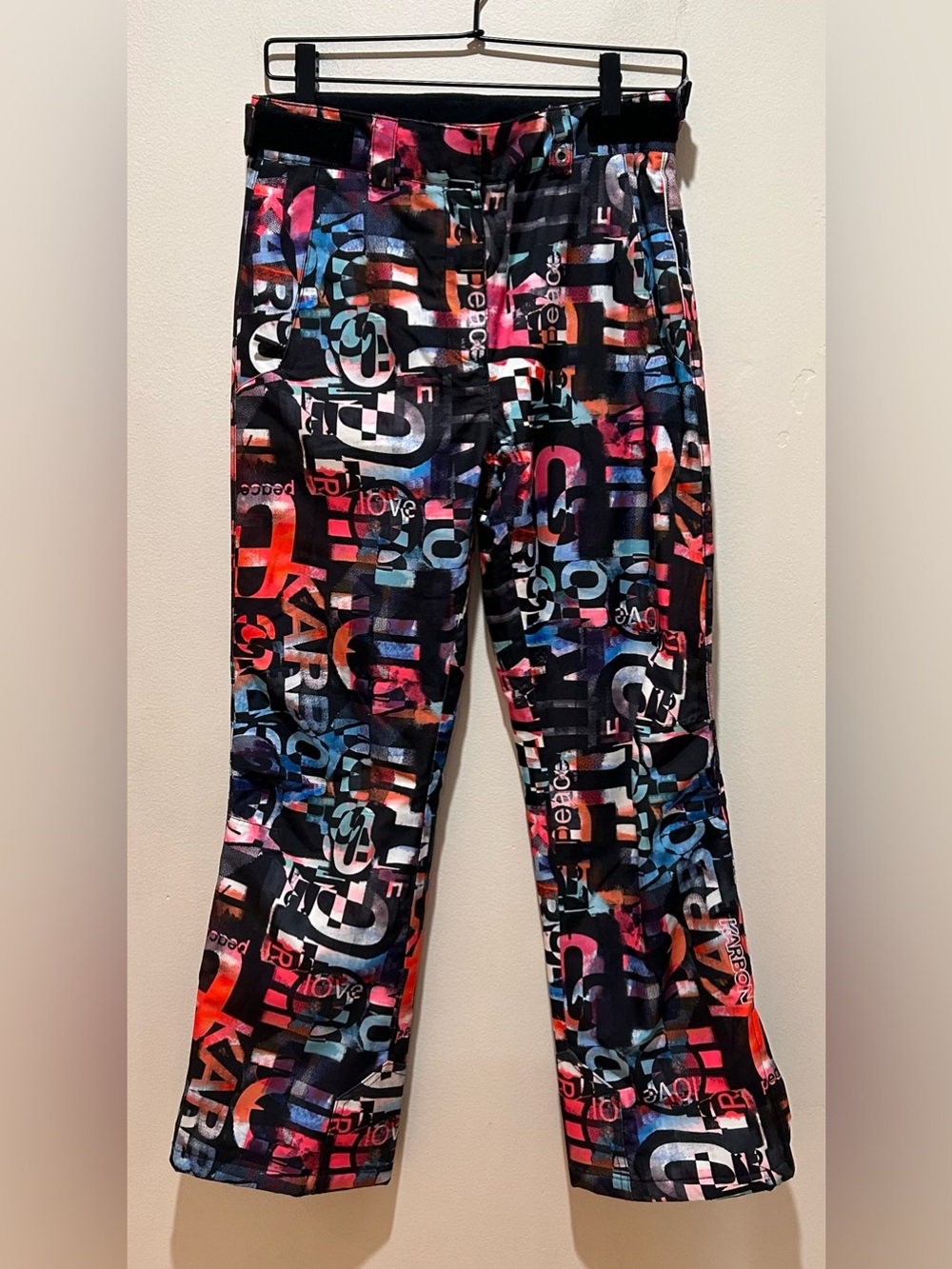 Karbon Halo Print Junior Insulated Graffiti Multicolor Snow Pants - Girl’s 12
